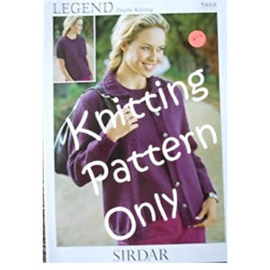 New Sirdar 5868 Legend Ladies Cardigan Twin Set Double Knitting Pattern